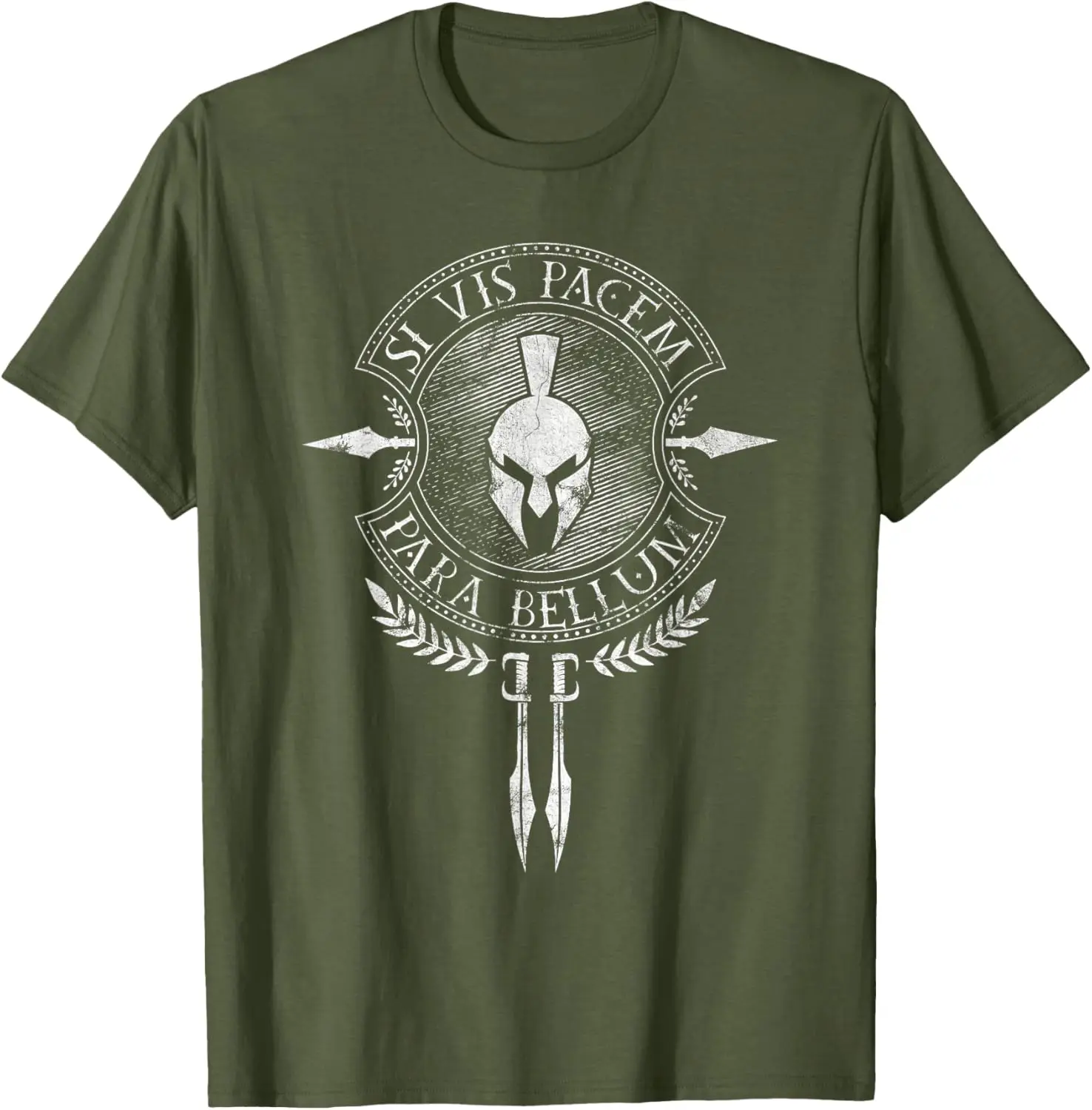 Sparta - Si Vis Pacem Para Bellum Camiseta Short Sleeve Casual Cotton Shirt