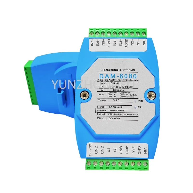 

Module 1/2/4/8 channels 4-20mA 0-10V to rs232 DC current analog input modbus DAM-6080 RS485 acquisition