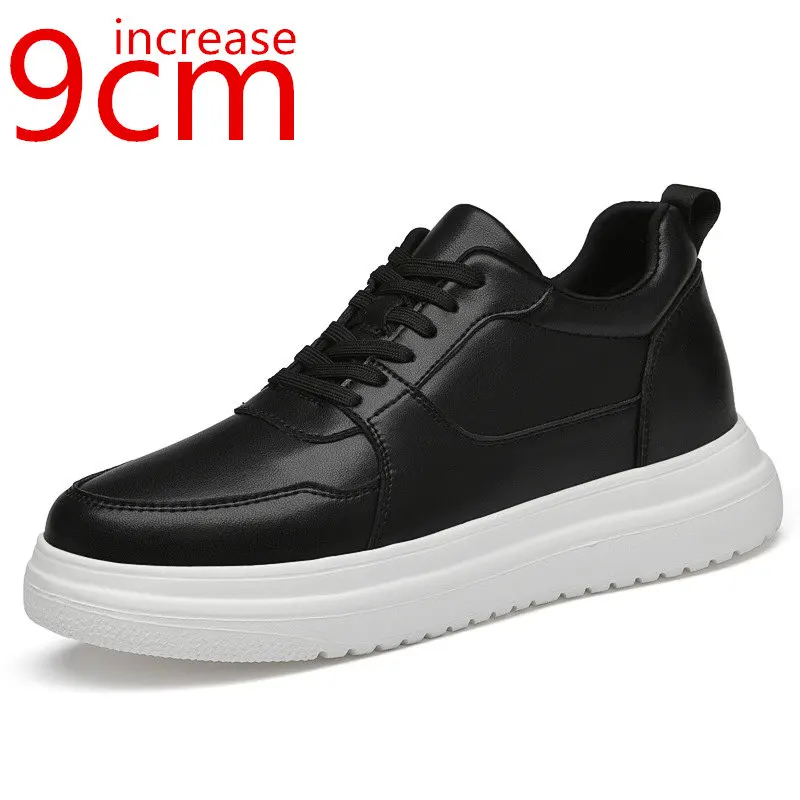 Sneakers Elevator Shoes Men Invisible Inner Increased 8CM Leisure Shoe British Women's Height Increasing White Sports Shoes Male