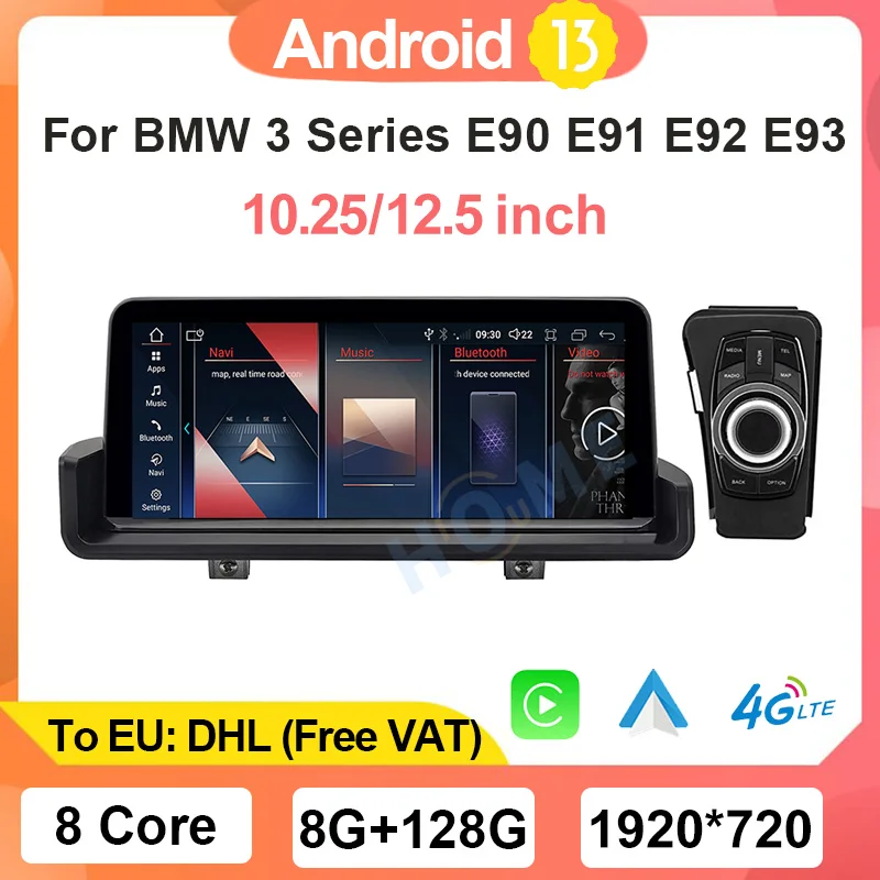 

Carplay 12.5" Central Multimedia For BMW 3 Series E90 E91 E92 E93 Car Video Player GPS Navigation Android Auto Factory Price