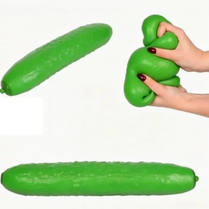 NEW Squishy Long Cucumber Fidget ornament Super Soft Stretchy Texture Relief ornament Reusable Pickled Cucumber Pinch ornament