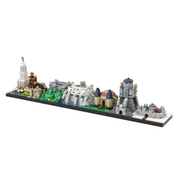 Gobricks MOC Game of Thrones Skyline os Skyline Bricks City Game of Thrones Skyline Building Blocks Toys Gift for Children