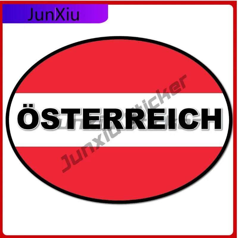 

AUSTRIAN OVAL vinyl Anime Bumper UV Resistant Sticker car van decal sticker Waterproof UV Resistant Cute Funny Boat Car Boat
