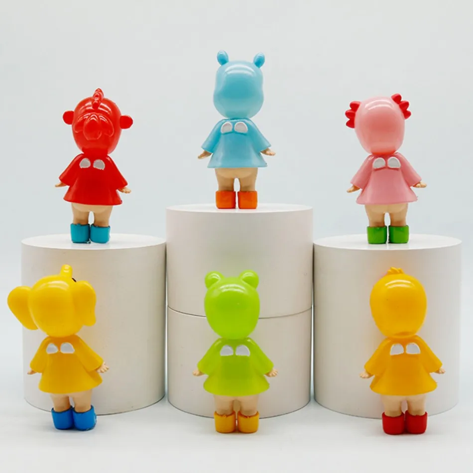 

1-6pcs RAINY DAY Cute Animal Themed Doll Mystery Box Random Style Mini Figurine Collectible Toy for Desktop Decoration gifts