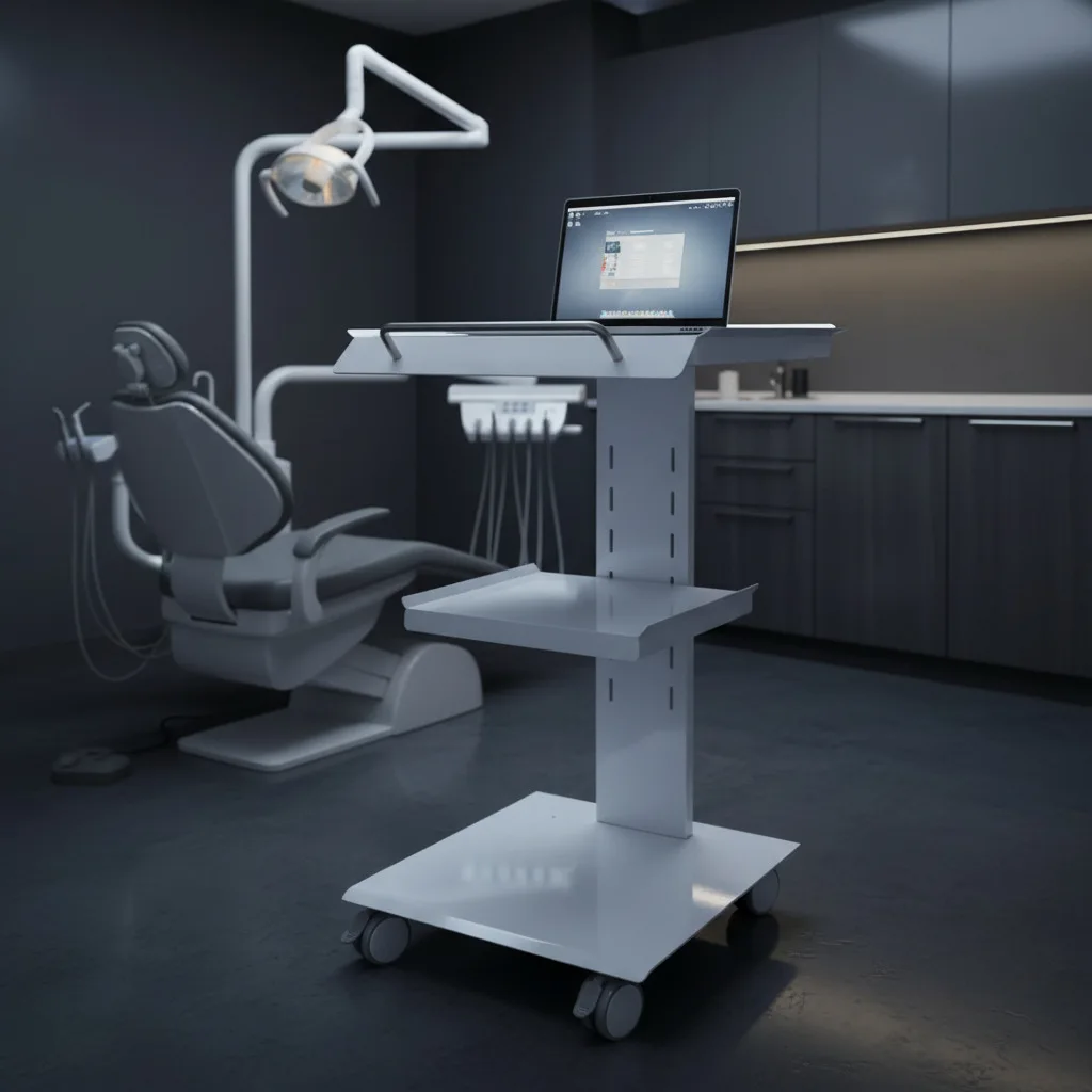 Dentals Dentals Clinics Three-layer Trolley Side Cabinet with Socket Aluminum Alloy Trolley Mobile Work Cart Workbench