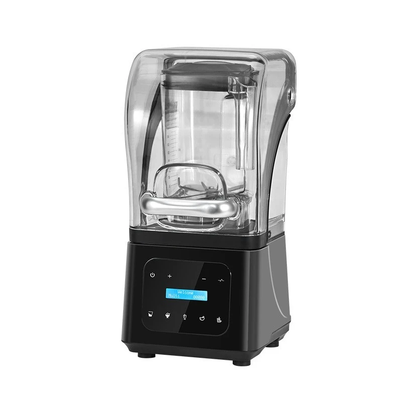 Commercial smoothie machine, fully automatic soundproof milkshake ice crusher with cover c