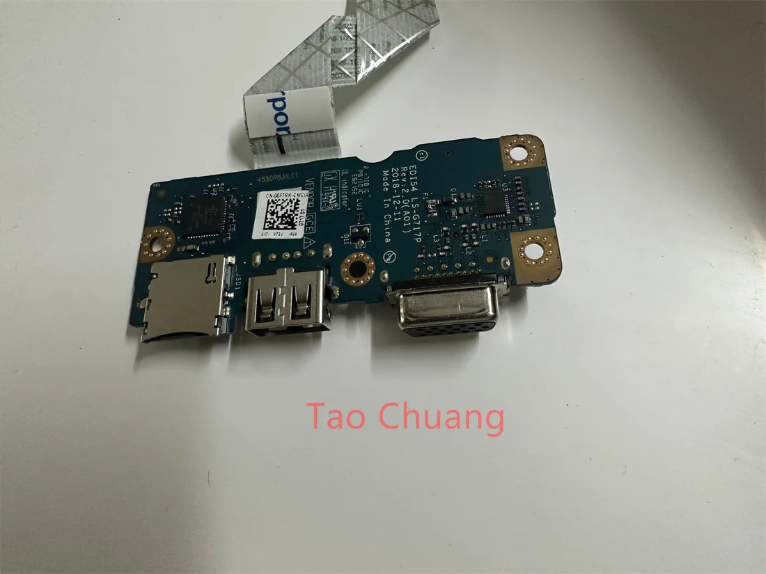 FOR Dell Vostro 15 3581 VGA USB board 06FTRK EDI54 LS-G717P