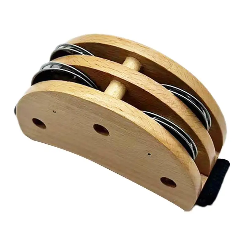 Feet Tambourine Foot Tapping Tambourine Percussion Foot Drum Set With Elastic Strap Musical Instrument Foot Percussion Shakers