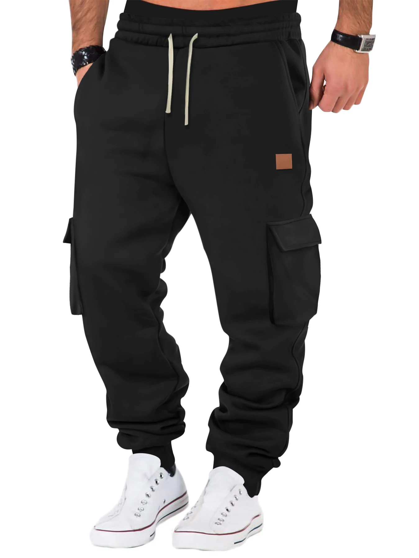 

Winter Classic Men Cargo Breathable Pants Pockets Casual Work Pant Hip Hop Jogger Fitness Street European Size Trousers 6 colors