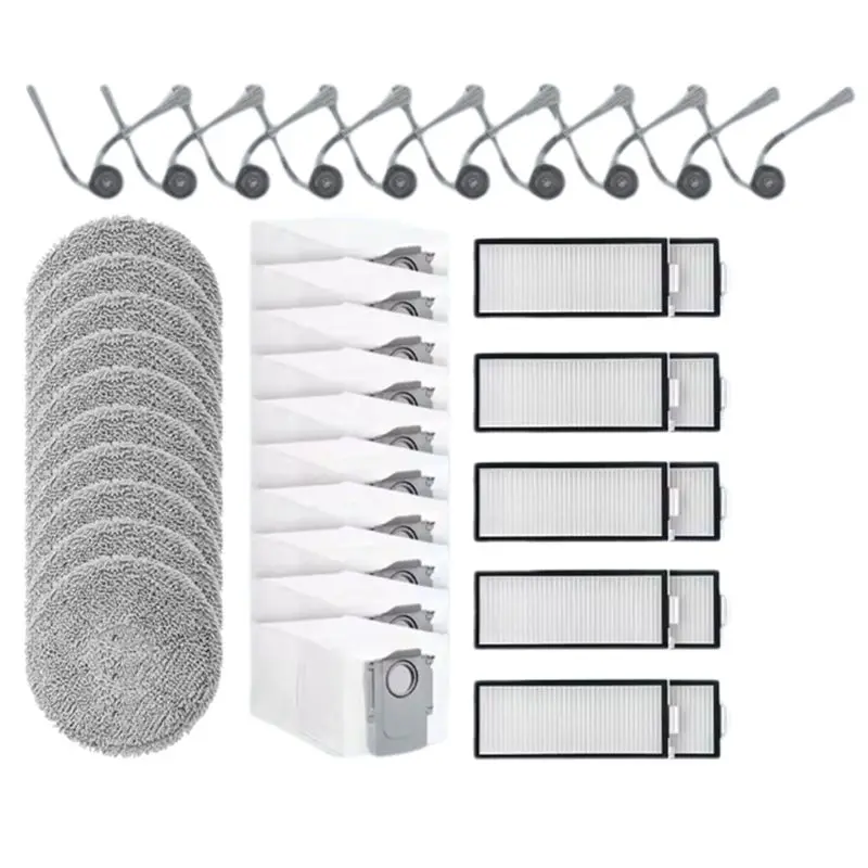 

A005-For Roborock Saros Z70/G30 Space Vacuum Cleaner Accessories- Replacement Side Brush, Dust Bag, Filters& Mop Pads