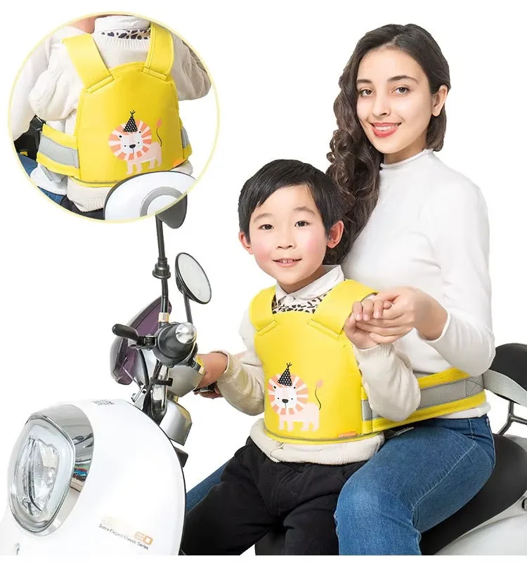 PANGDUBE Kids Safety Harness Adjustable Strap Belt for Electric Car Motorcycle Bike Anti Fall Baby Cycling Gear Child Seat image 5