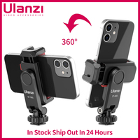 Ulanzi ST-06S 360°Rotatable Phone Holder Vertical Shoot PhoneMount Tripod Mount With Cold Shoe phone Clip Clamp Vlog Video