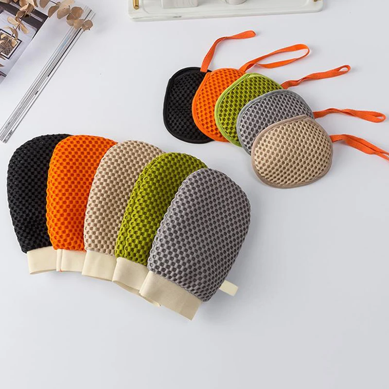 

2-In-1 Bath Loofah Glove Double-Side For Removing Dead Skin And Dirt Bath Glove Shower Cloth Lathering Net Soap Bag Can Put Soap