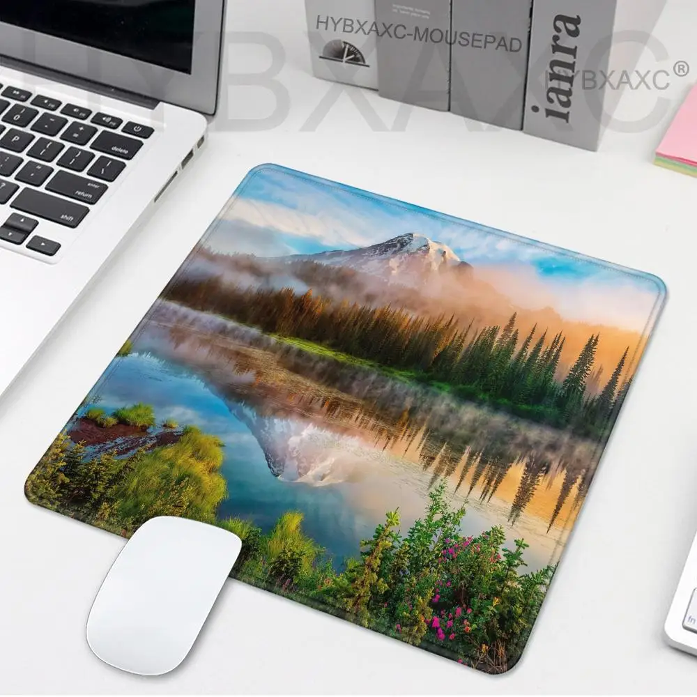 HYBXAXC Desk Desktop Computer Keyboard Wireless Mouse Boy Girl Gift for Play games Beach Palm Island Background Small Mouse Pad