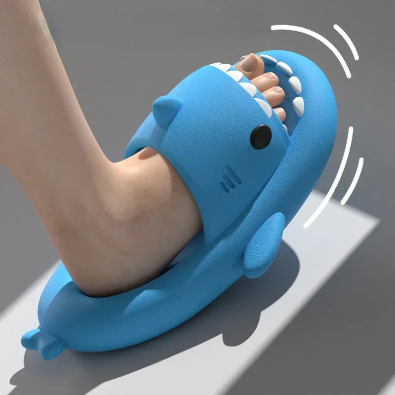 Home Shark Slippers Cloud Women Clapper Slides Summer Beach Indoor Soft Eva Sandals Men Male Funny Non Slip Shoes Ladies Female