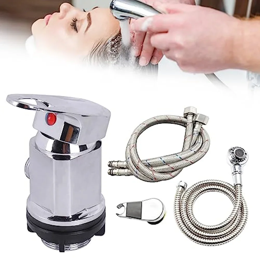 Flexible Hose Faucet Handheld Shower Mixer Shampooing Experience Silver Complete Installation Kit Gentle Water Flow