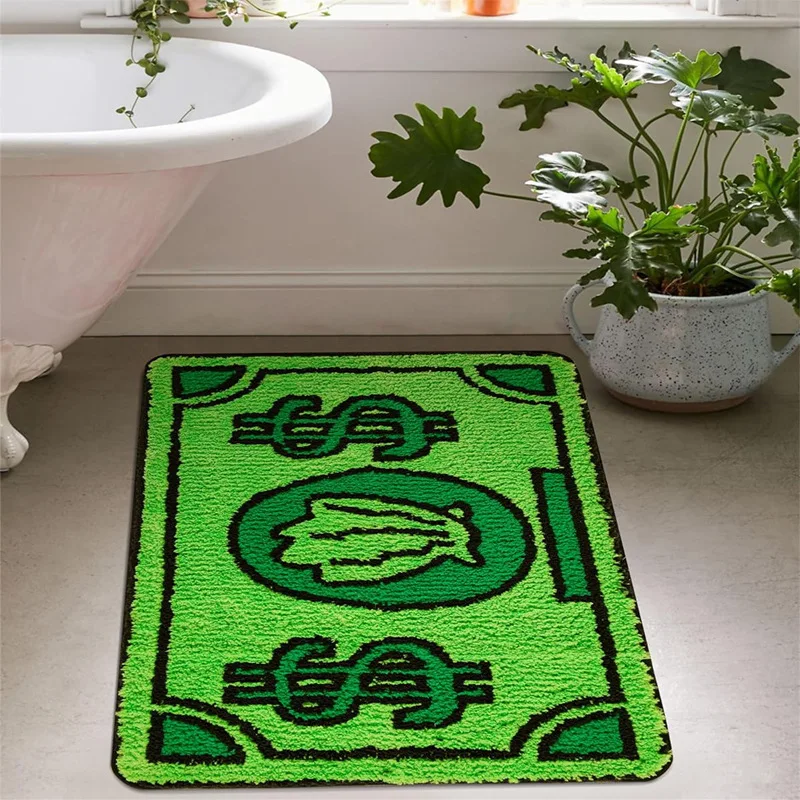 Cartoon Money Rugs Waterproof Floor Mat Fluff Carpet Non-slip DoorMat  Unique Living Room Decor Rug For Bathroom Hallway Balcony