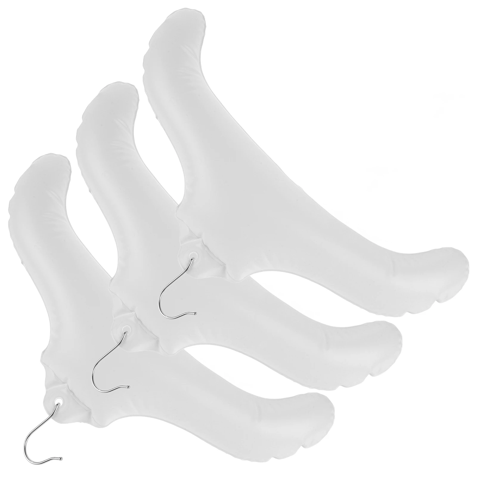 

3 Pcs Inflatable Hanger Clothes Hangers Clothing Foldable Folding for Tourism Coat Pvc with Clip