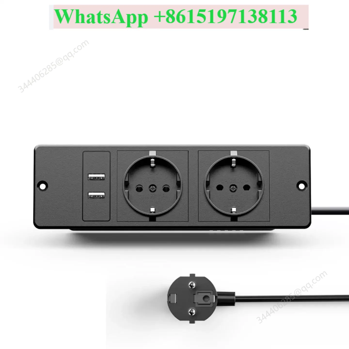 Embedded European standard desk, bedside table, USB plug-in board, multi-plug drag board