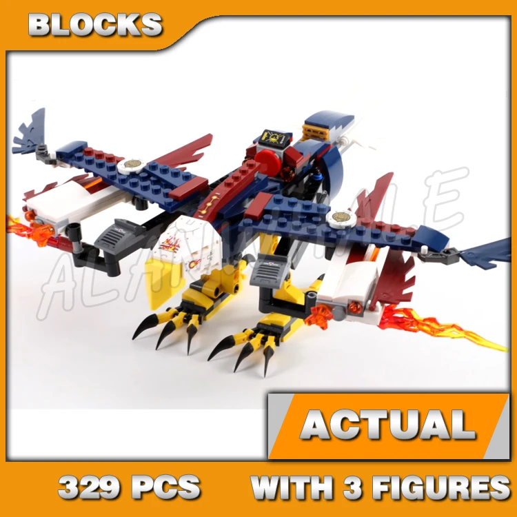 329pcs Chima Eris' Fire Eagle Flyer ขนาดใหญ่ปรับปีก Strainor's Ice Cage 10292 Building Block ของเล่นเข้ากันได้กับรุ่น