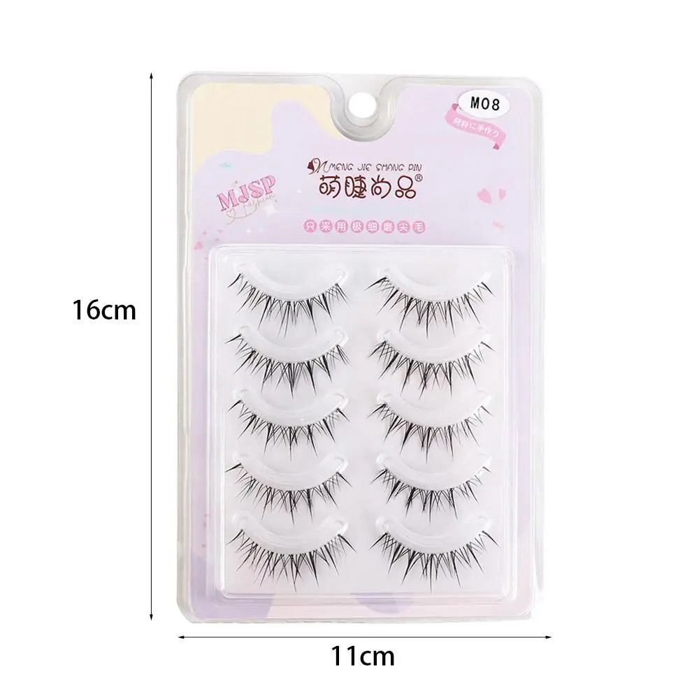 Estensione ciglia Ciglia inferiori coreane Ciglia lunghe e sottili da donna Ciglia Manga Fata Ciglia finte Strumenti per il trucco delle ciglia a striscia completa