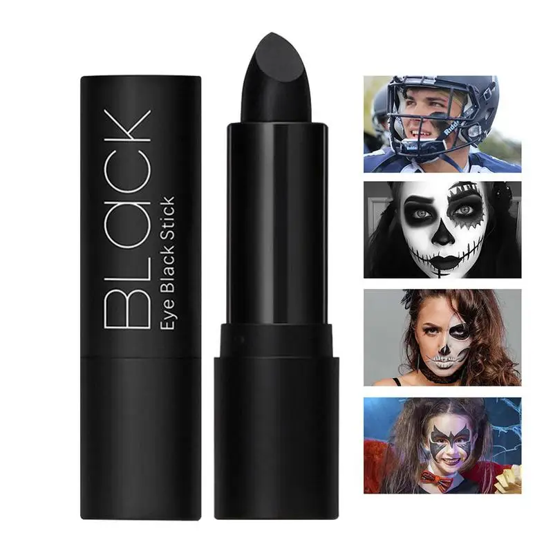 Chic Black Matte Lipstick Long Lasting 24 Hours Non-stick Waterproof Lipstick Halloween Cosplay Makeup Prop No Harm To Face Skin