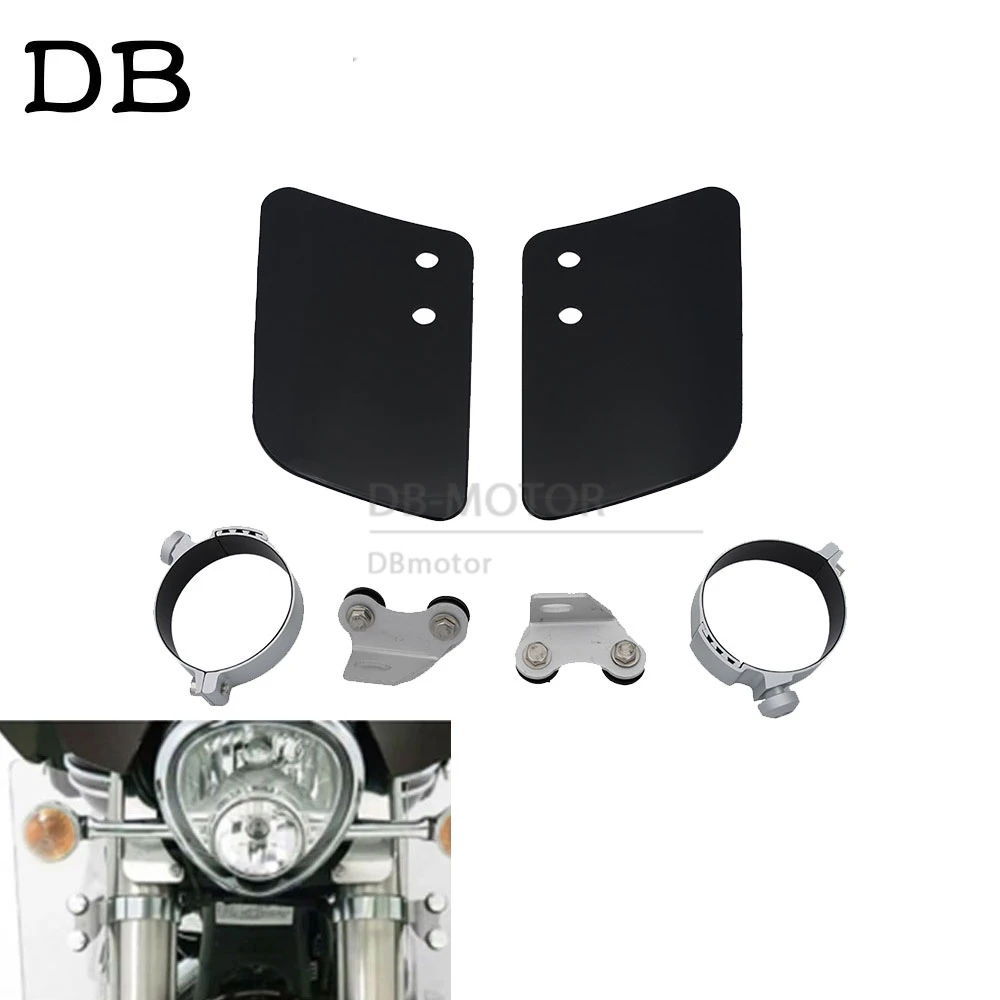 

Motorcycle Front Fork Air Wind Shield Deflector For Honda Shadow For Kawasaki For Yamaha For Suzuki Plastic Black