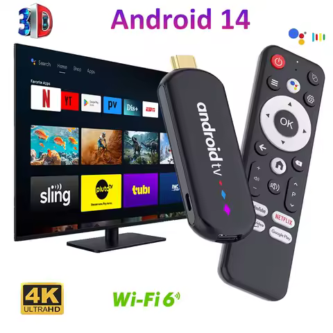 Android TV Stick H96 Max S905L3 TV Stick Google Voice Assistant Media Player Set Top Box Support 4K Streaming TV Stick 2GB 16GB
