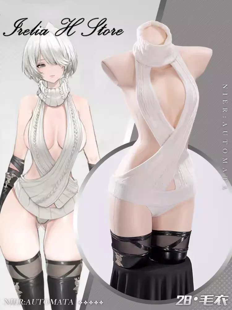 

Irelia H 2B NieR:Automata 2B Cosplay Costume 2b Sexy lingeries sweater fanart game