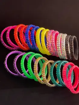 سوار المنافسة الحصرية لأكاديمية الرقص اللاتيني، أداء قياسي وطني، سوار متعدد الألوان للبالغين يرتدي على المعصم