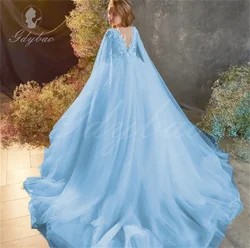 Flower Girl Dress with Long Sleeve, Fluffy Tulle, Round Neck, Bridesmaid, Birthday, Super Luxury, Wedding, Present