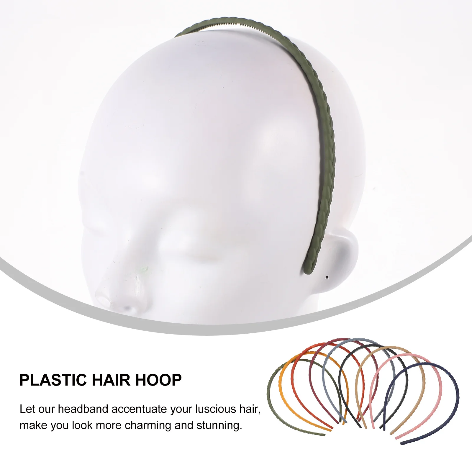 

9Pcs Frosted Headband Plastic Hair Hoop for Women Girls Stylish Headwear Party Fashion Hair Accessories Frosted Headband