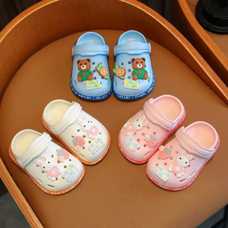 

Summer Children Beach Water Leisure Shoe EVA Boy Girl Casual Holey Slippers Kids Cartoon Soft Sole Indoor Bathroom Sandals