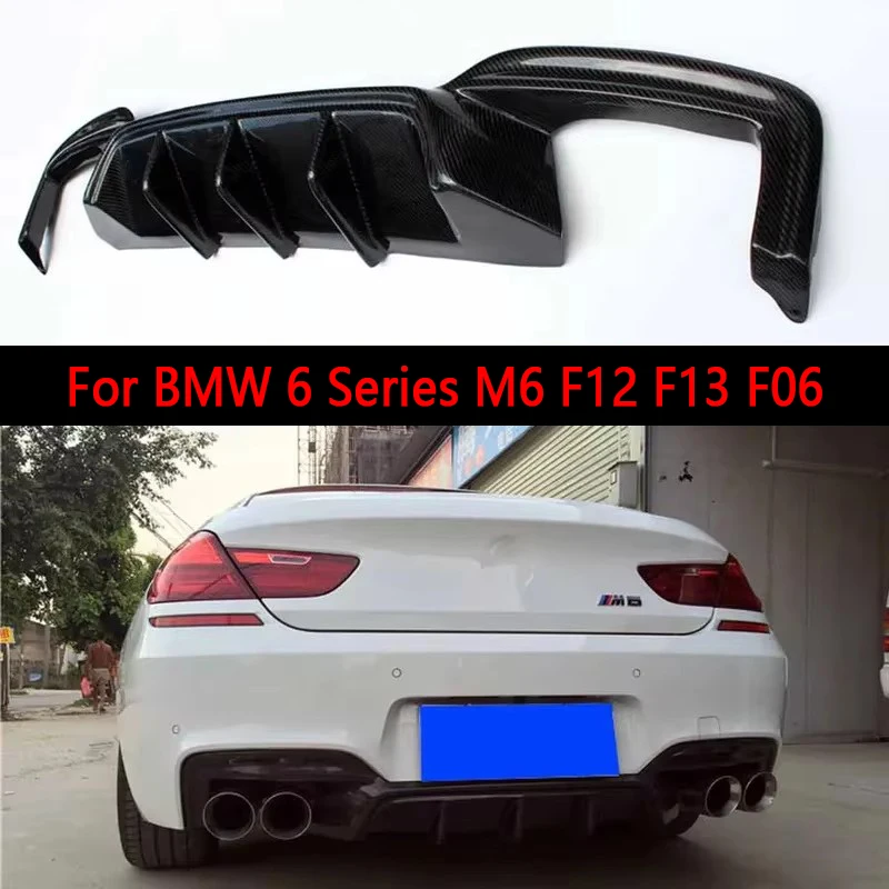 

Для BMW 6 серии M6 F12 F13 F06 630i 640i автомобильный задний бампер из углеродного волокна, диффузор, задние сплиттеры, спойлер, комплект кузова для задней губы
