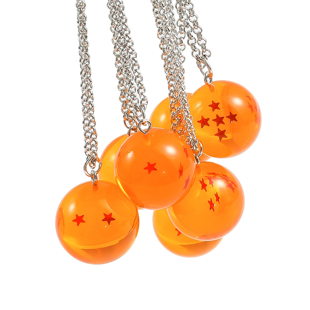 Dragon Ball Series Necklace Charms 1-7 Star Cosplay Pendants Boys Toy Gift Anime Themed Jewelry Accessories view 5