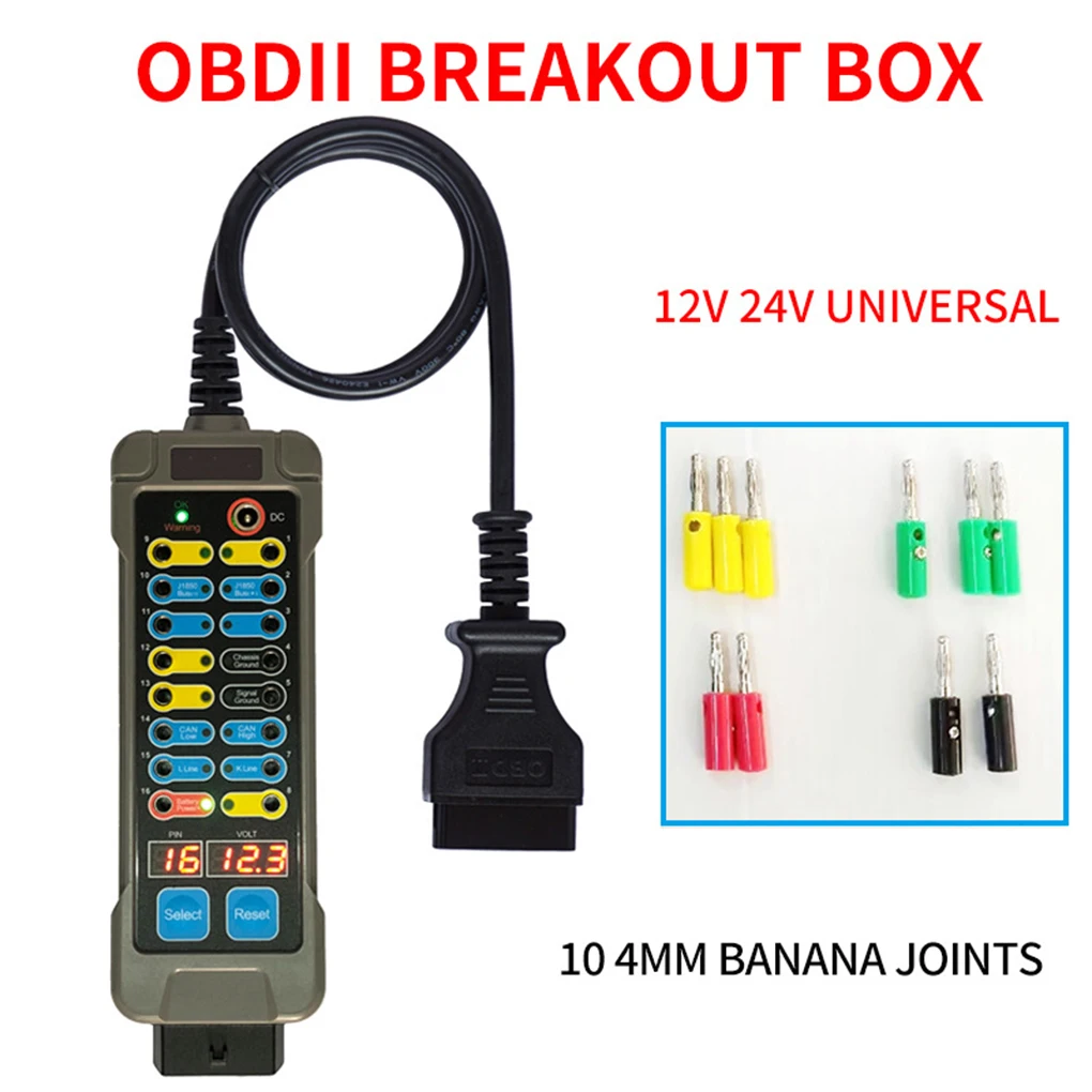 

Auto OBD2 CAN Breakout Box OBDII Protocol Communication Detector Diagnostic OBDII Break-out Box For OBDII Protocol ECU Tool