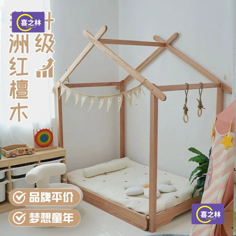 Children and girls Children's room Floor bed Baby crib Retractable