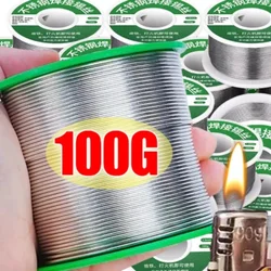 Filo di saldatura per accendino senza piombo da 1mm 20/50/100g saldatura a saldare in acciaio inossidabile usa e getta per pezzo di palo della batteria rame-ferro-nichel