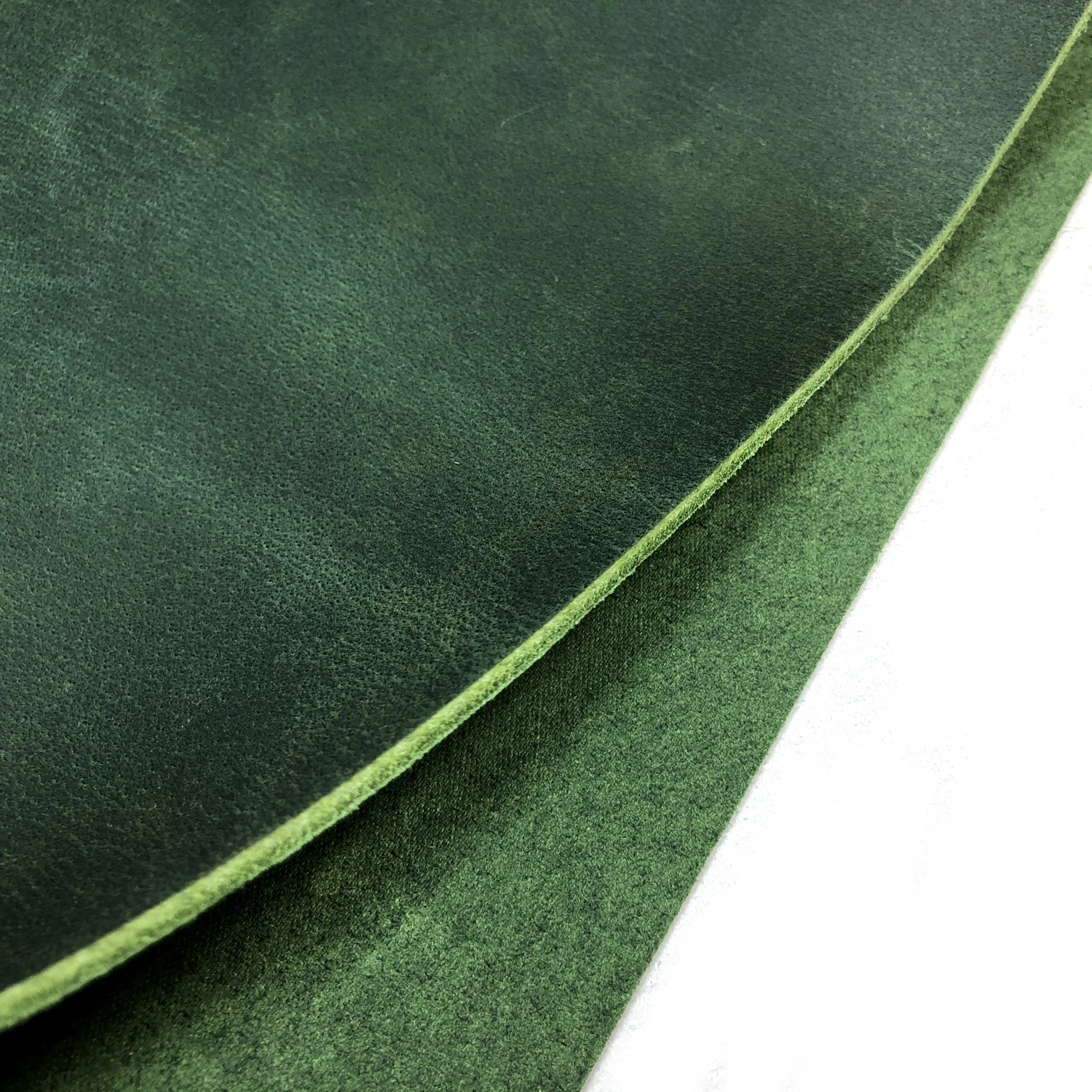 2 mm echt Crazy Horse rundleer chroom gelooid leerwerk stukken voor werkplaats, handtas, schoenen, naaien in groen