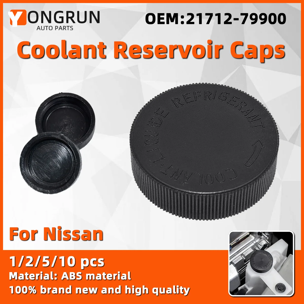 YONGRUN 1/2/5/10pcs Windshield Wiper Cleaning Fluid Reservoir Bottle Cap OE21712-79900 Suitable For Nissan Murano Rogue Versa