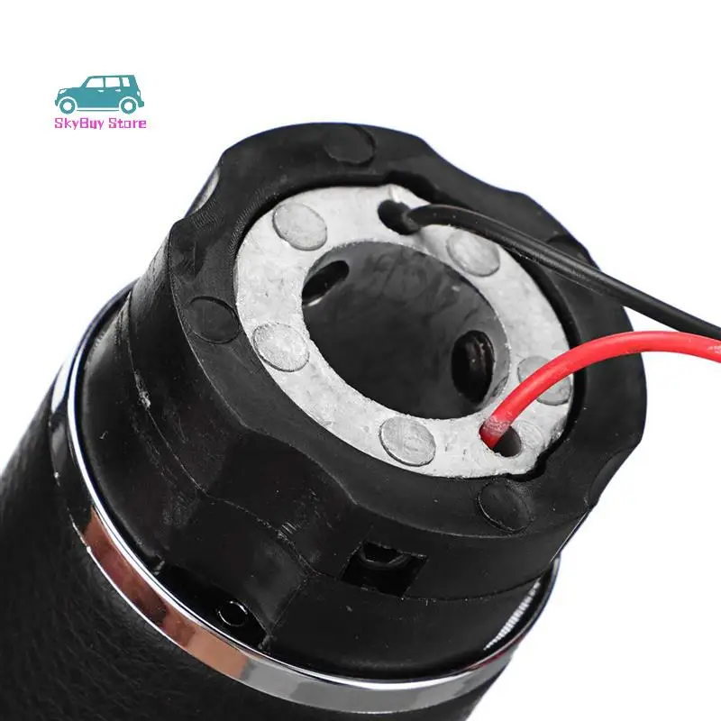 

6X Universal 5Speed Manual Gear Shift Knob With LED Backlight Gear PU Leather Shifter Lever For Toyota/Benz/Audiyellow