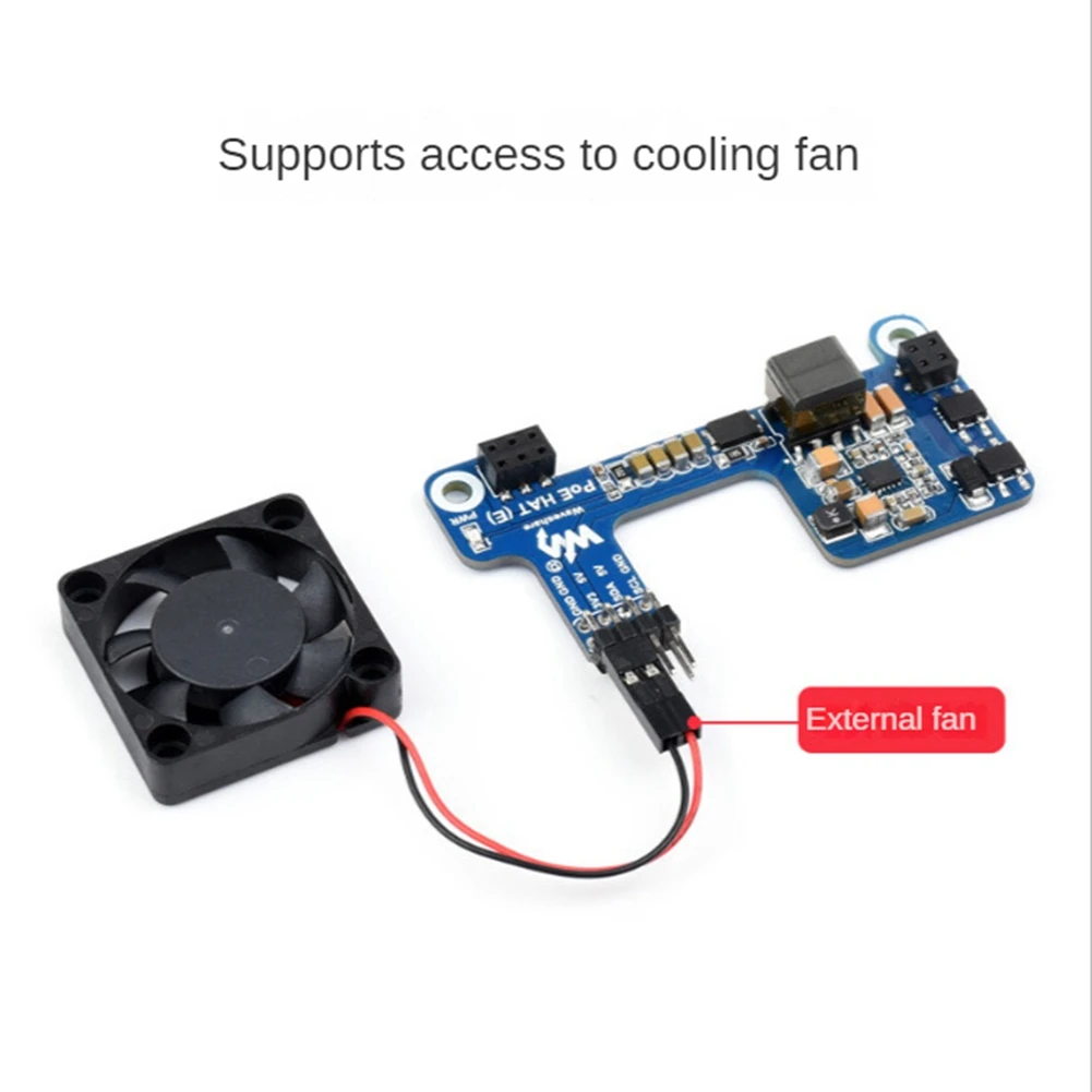 Waves hare Poe Hut (e) für Himbeer-Pi-Ethernet-Power-Over-Erweiterungs karte für Himbeer-Pi 3b/4b für ieee 802.3af 1St