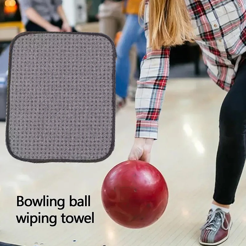 Microfiber Bowling Cleaning Towel Nonslip Bowling Shammy Pad Washable Dust Debris Remover Polisher Pads Equipment