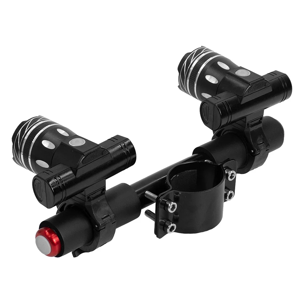 LED-Scheinwerfer für Xiaomi M365 / Pro Elektroroller, zoombar, 1200 mAh Akku, USB wiederaufladbar, 150 lm, XM-L T6 Frontlicht – Detail 5