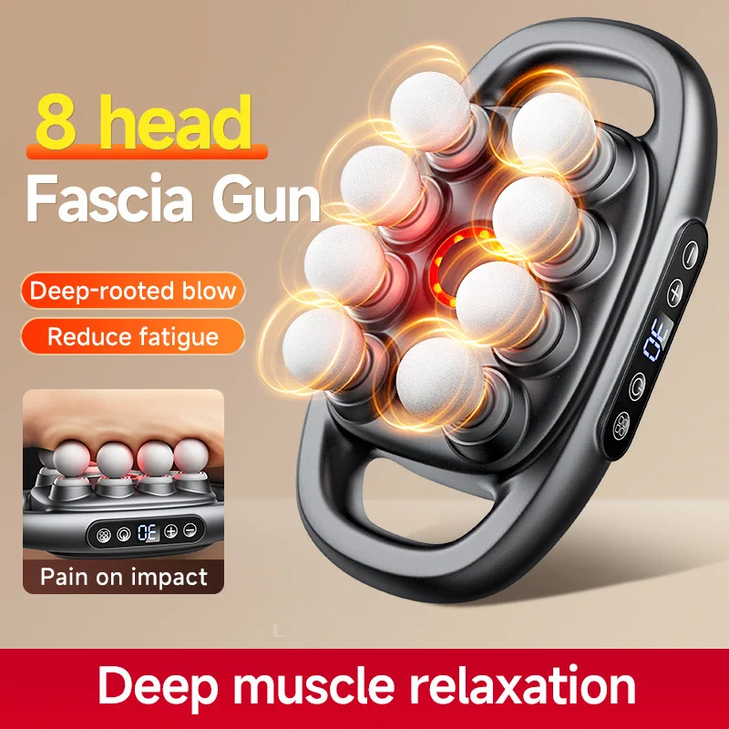 16-Head Massage Gun , Fascia Gun Deep Tissue Neck Massager with 16 Heads, for Deep Tissue, Back, Shoulders, Legs, Pain Relief