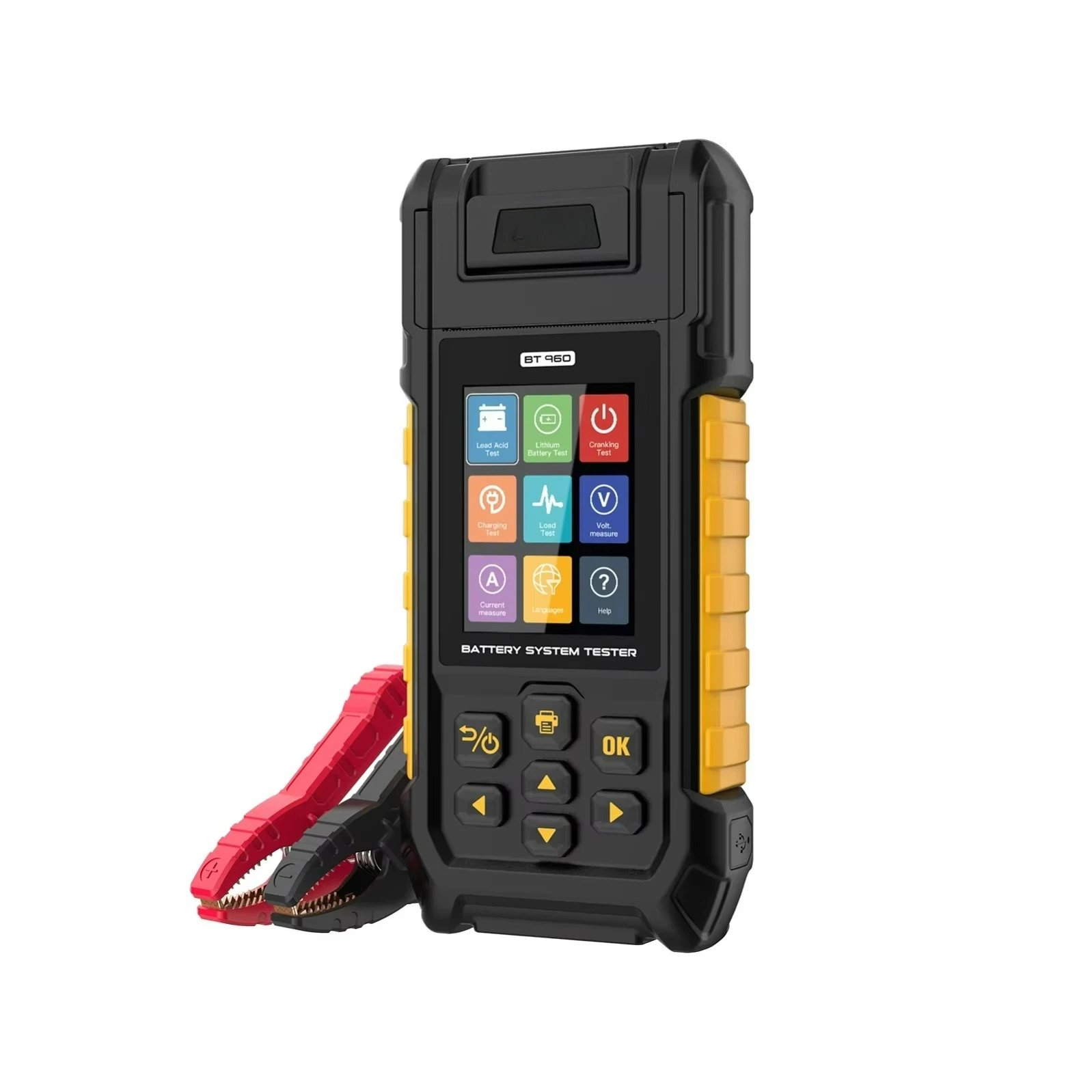 BT960 Lithium Ion 12v Golf Cart Car Household Auto Cell Digital Car Automotive Battery Load Checker Tester With Printer
