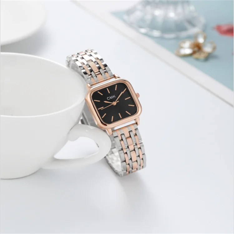 New watch Fashion ladies steel chain noble quartz watch birthday gift