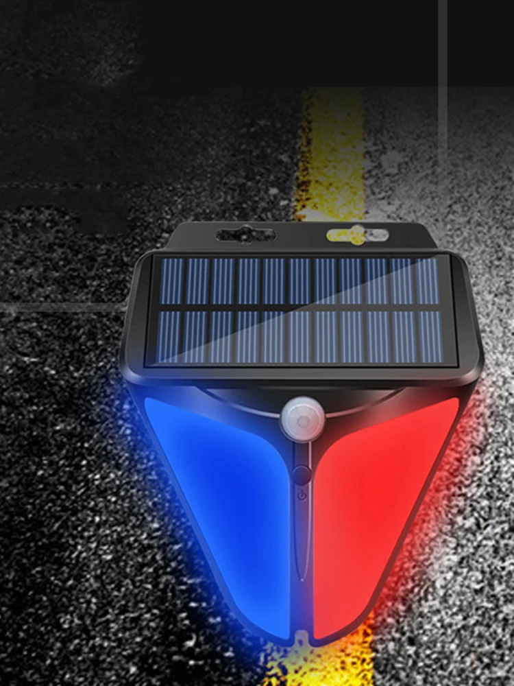 Luz solar decibéis anti roubo lâmpada de alarme estroboscópico sensor de movimento luz de segurança sistema de alarme de segurança contra roubo em casa