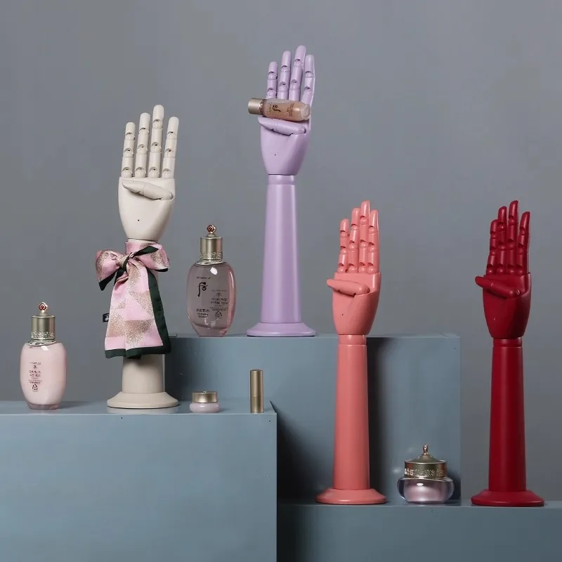 Colorful Mannequin Hand and Fake Hands Display Model Prop Hand Jewelry Acessories Ring Pendant Show Joint Hand Window Showing