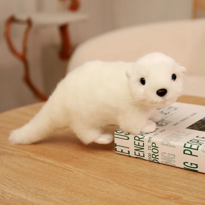 33 cm-45 cm süße Simulation Otter Plüschtier weiche Biber gefüllte Puppen echte Otter Kissen fantastisches Geburtstagsgeschenk